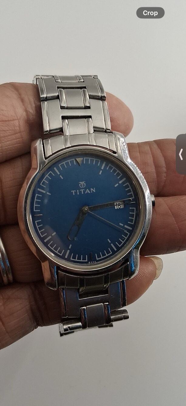 Titan Men's Watch - Blue Dial & Silver-Tone Stainless Steel Bracelet